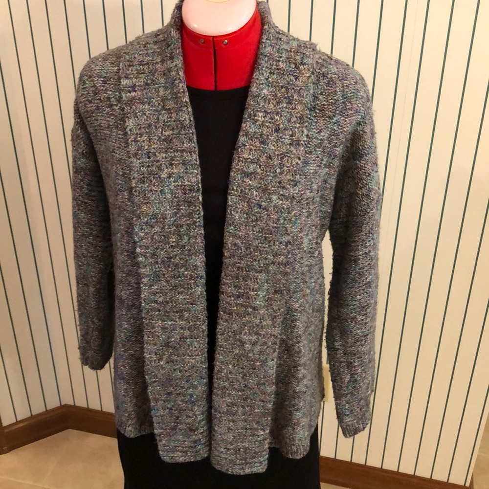 Chico’s MultiColored (Gray, Teal, Purple) Cardigan